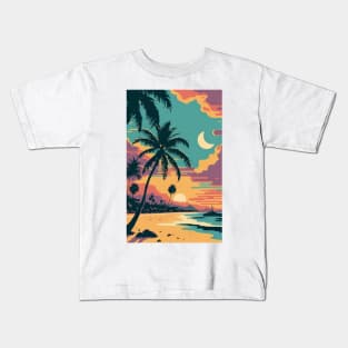 Sunset at the beach Kids T-Shirt